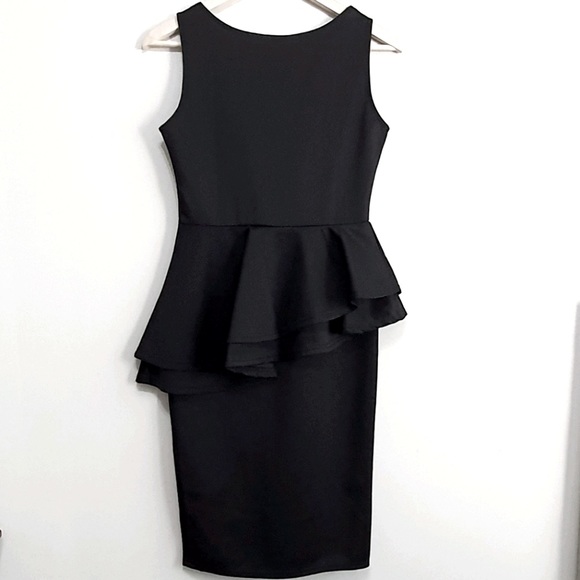 Black Dress with Ruffle Detail - Like New! - Picture 3 of 5